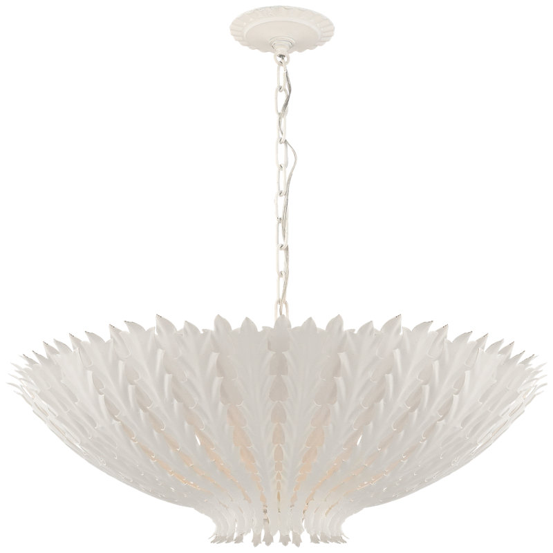 Aerin Hampton Medium Chandelier, 9.25" H × 19.5" W × 19.5" D, 3, Plaster White