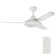 Luisiana 52 In. Indoor/Outdoor White Smart Ceiling Fan, Dimmable LED Light And Remote, Works With Alexa/Google Home/Siri