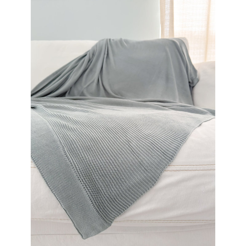 Harbor Knit Throw, Tea Green
