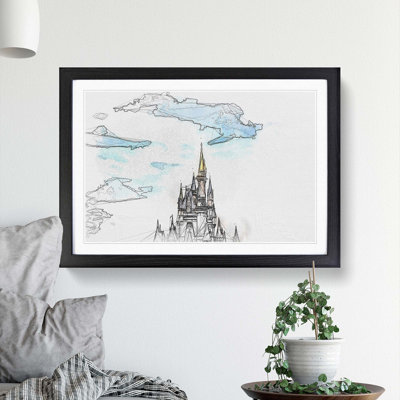 Magic Kingdom Castle in Abstract - Picture Frame Graphic Art Print