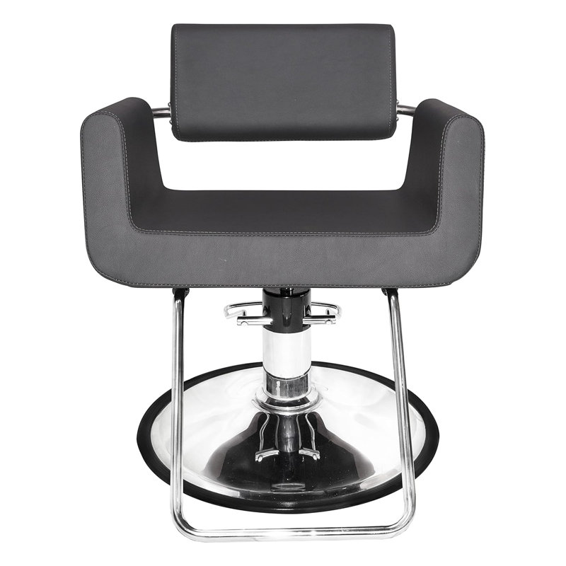 Fauteuil de style Chromium Brooklyn avec coussins en mousse haute densité, gris