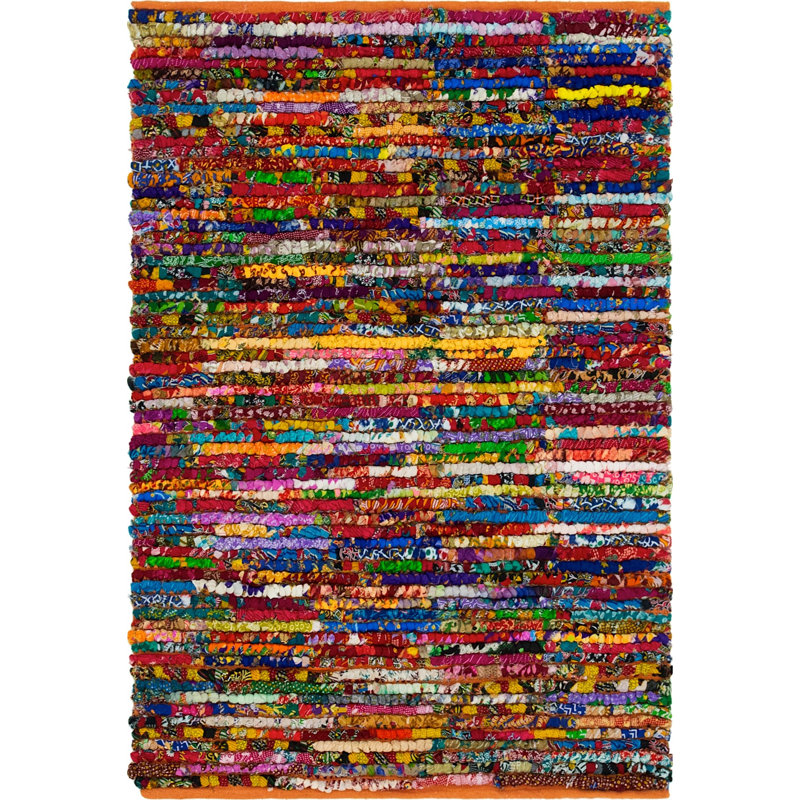 Cotton Southwestern Indoor Rug, Rectangle 4' x 6'