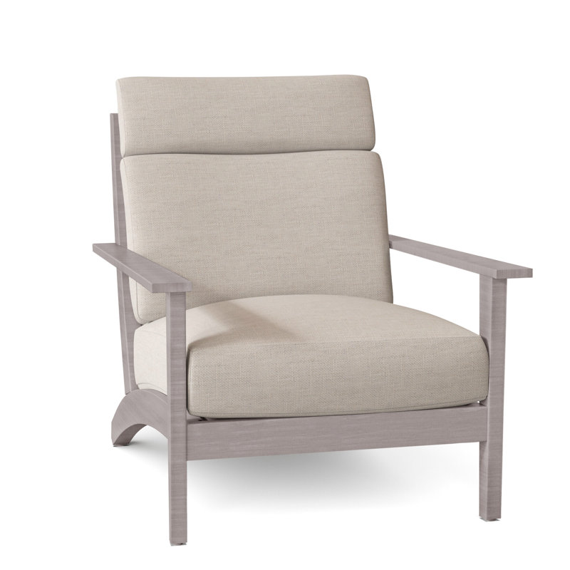 Kennebunkport Patio Chair with Cushions, Dove Sunbrella® Linen, No welt + Standard fill, Oyster