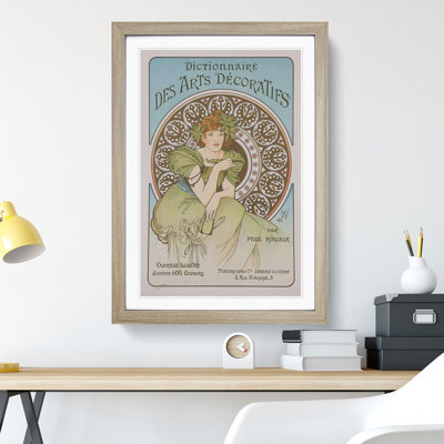 Decorative Arts by Alphonse Mucha - Picture Frame Graphic Art