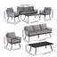 All-iron Four-piece Outdoor Braided Rope Sofa Set