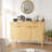 Kitchen Storage Cabinet With Drawers And Doors, Modern Fluted Sideboard Buffet Cabinet With Adjustable Shelves For Living Room