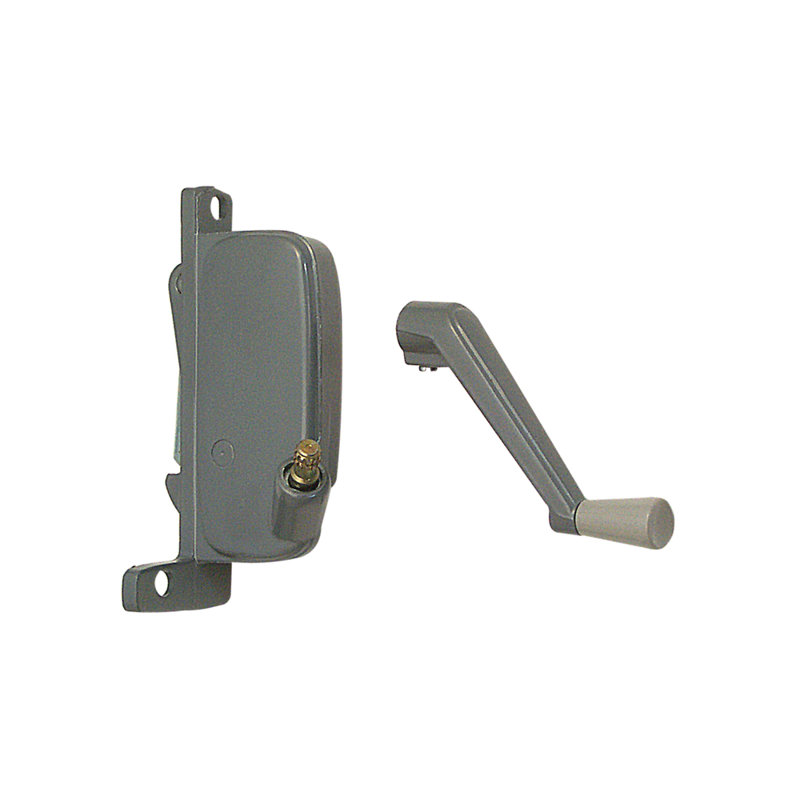 Miami Awning Operator, Grey, Right Hand, 2-3/16 In. Offset Link