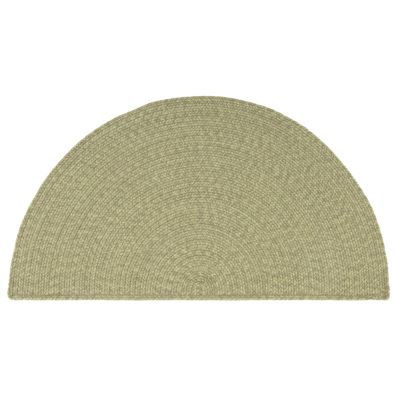 Walkowiak Woven Performance Machine Washable Indoor/Outdoor Area Rug, Half-circle 2' x 4'