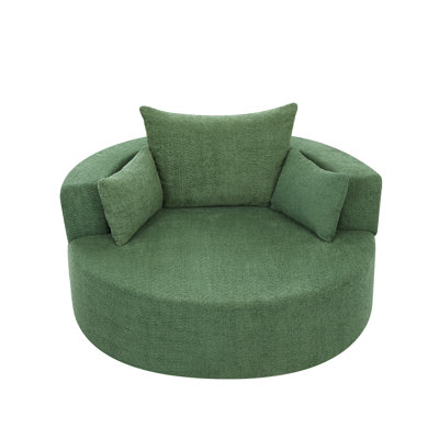 Swivel Round Sofa Chair with 3 Removable Pillows