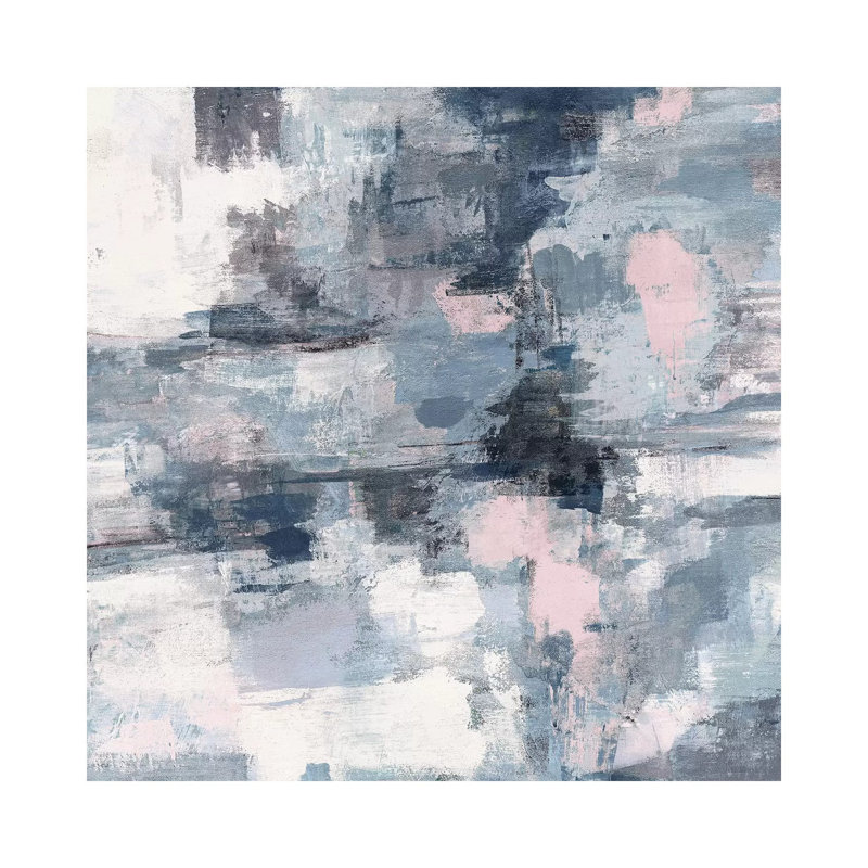 «In the Clouds Neutral Pink Crop» par Silvia Vassileva - reproduction, H 37 po x l 37 po x P 1,5 po, Toile tendue, No Matte