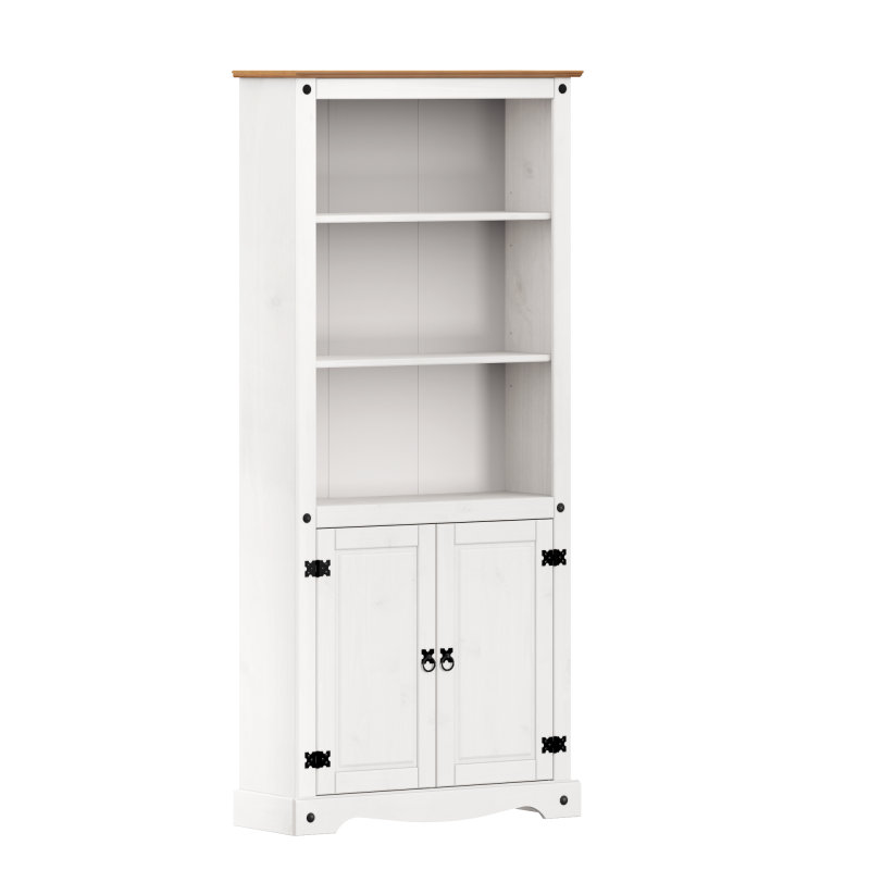 Tullos 180cm H x 82cm W Solid Wood Bookcase