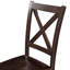 Ensemble de table de salle à manger 3 pièces avec 2 chaises à dossier en X et espresso