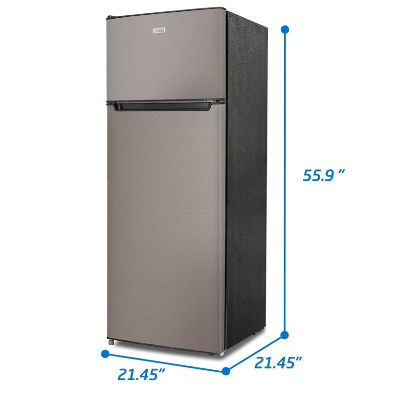 Compact Stainless Steel 7.7 cu. ft. Top-Freezer Refrigerator