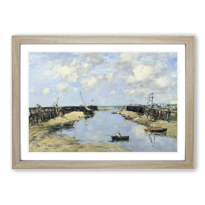 Harbour Entrance by Eugene Boudin - Framed Print