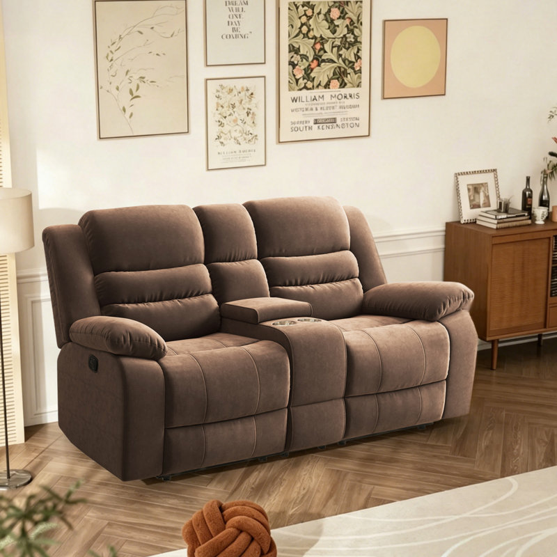 Causeuse inclinable manuelle en microfibre l 71,5 po Toshiaki