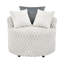 Fauteuil d'appoint rembourré en tonneau avec roulettes Malna