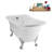 58" Streamlin Clawfoot Tub,Tray,Drain, Clawfeet-101628928-102219866