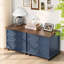 Grande table de chevet 24 po, grande table de bout avec 3 tiroirs et poignée en métal, commode pour la chambre à coucher, commode de table de chevet, table de chevet en bois pour le salon, garde-robe-123037896-123175608