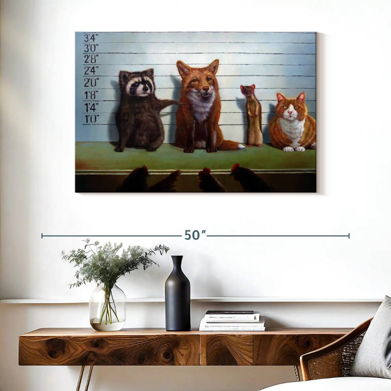 Usual Suspects, 26" H x 39" W
