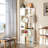 63" Modern Corner Shelf with 5-Tier, Corner Cabinet Storage for Kitchen, Living Room & Bedroom-1735088519