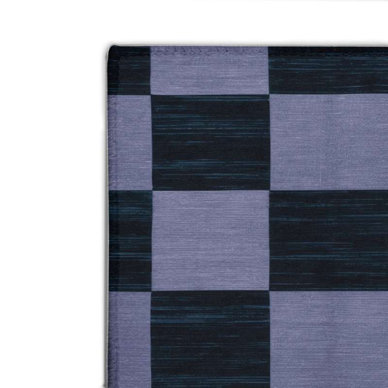 Tapis d'intérieur et d'extérieur à carreaux gris, Rectangulaire 2 pi x 3 pi