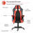 Inbox Zero Adjustable Reclining Ergonomic Faux Leather Swiveling PC & Racing Game Chair-1027782171