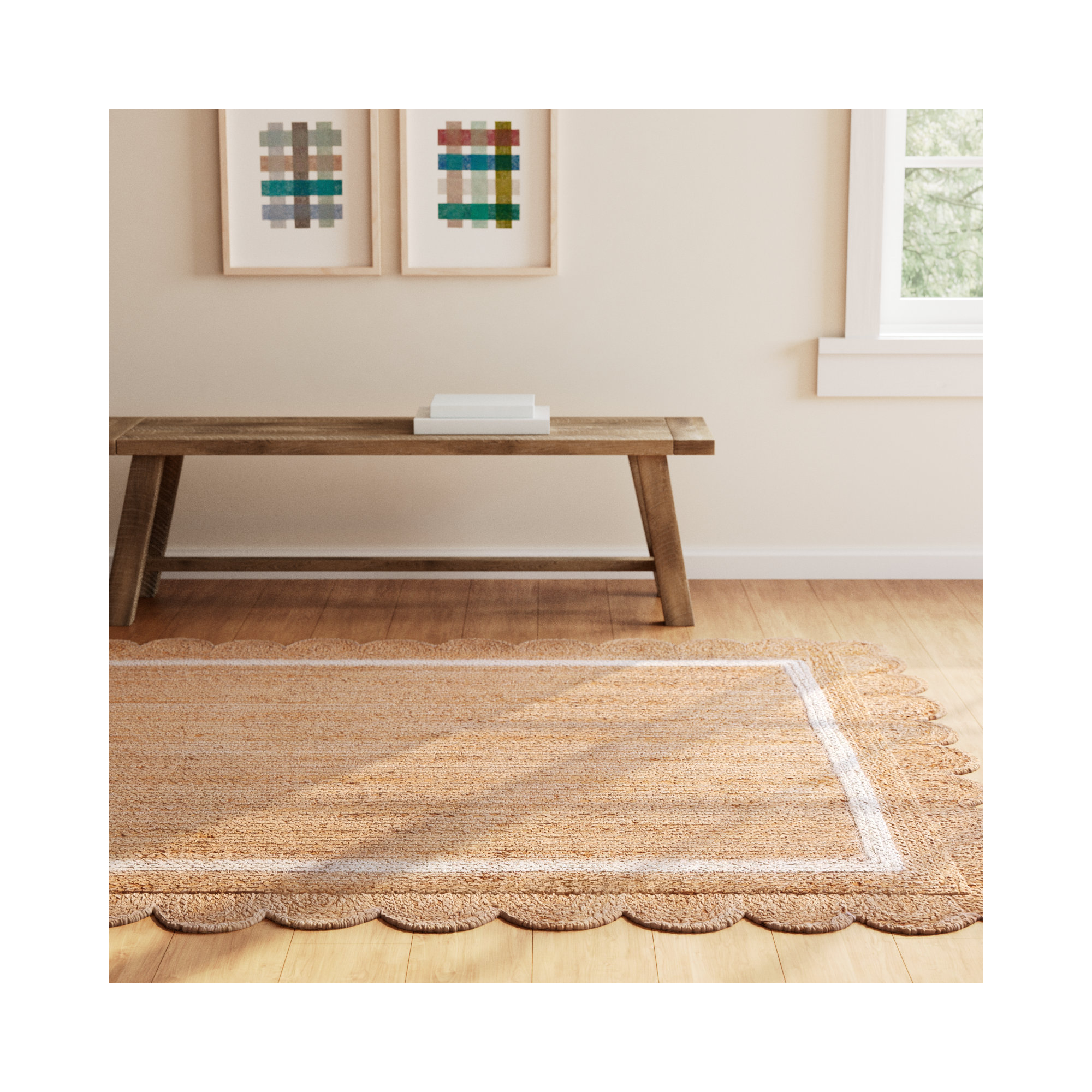 Inaki Jute/Sisal Area Rug, Rectangle 6' x 9'