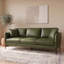 Canapé en cuir Vermont de style moderne du milieu du siècle avec accoudoirs incurvés et coussins décoratifs-1751718833
