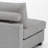 Upholstered Gray Chenille Armchair with Pillow Back, One Arm Single Chair Module Part For Sectional Sofa-271202502-298077862