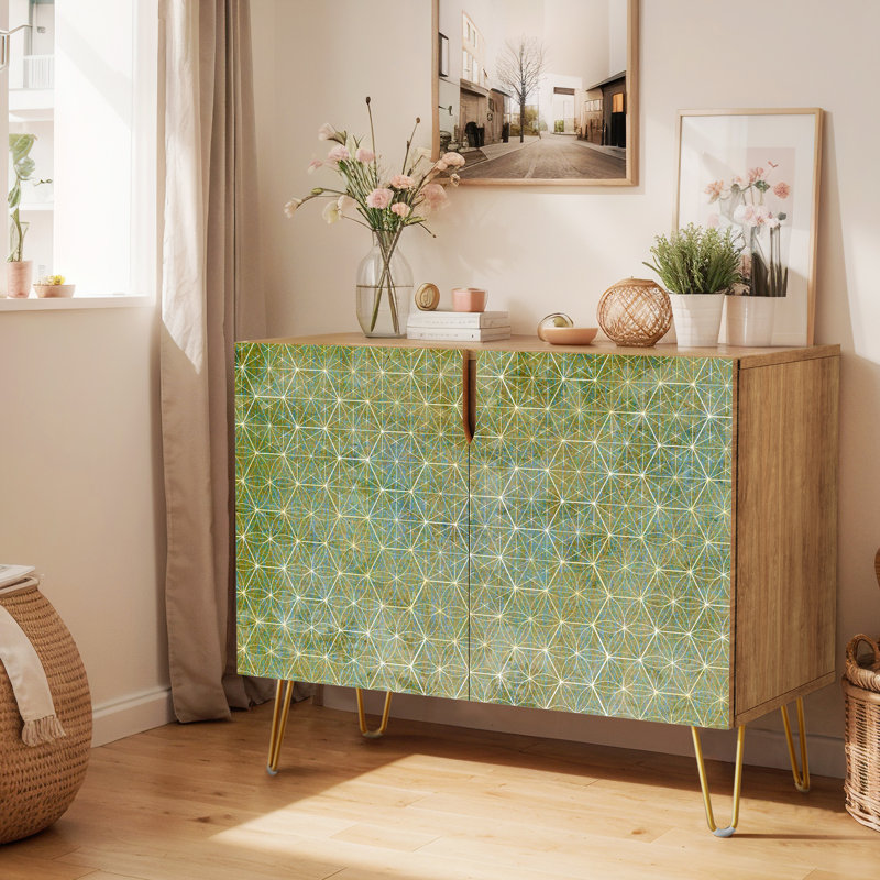 35'' Sideboard, Star Line Green