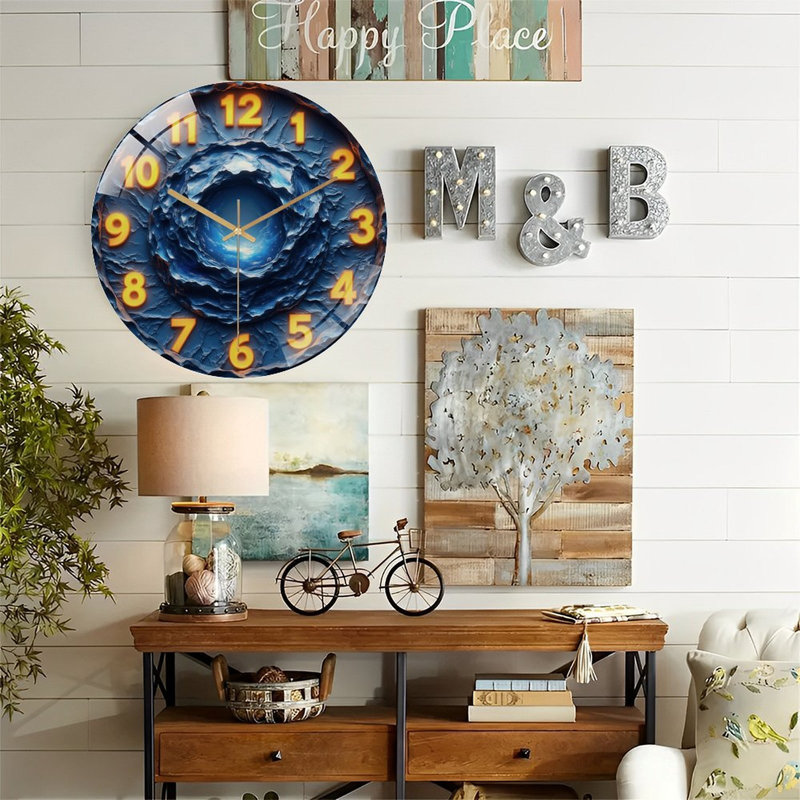 Horloge murale 12 po Glowing