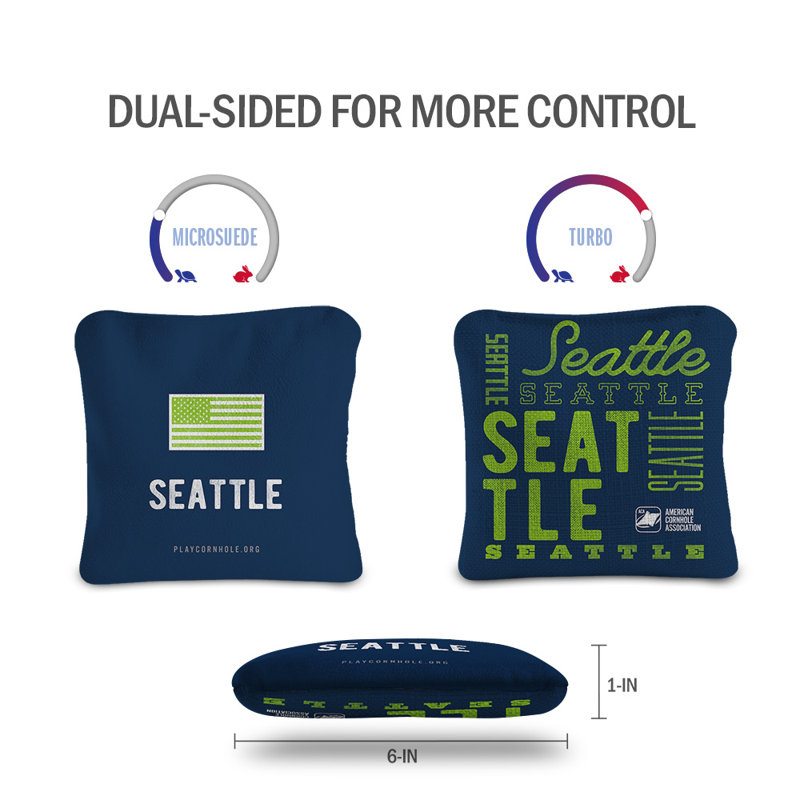 Sac de football Seattle rétro Gameday Synergy Pro Cornhole, Marine