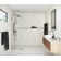 Venus 28 in. x 86.75 in. Fully Frameless Arched Single Fixed Shower Panel