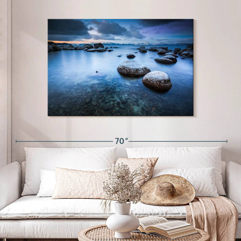 Alvord, eaux calmes au lac Tahoe, H 32 po x l 48 po