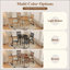 Table de salle à manger extensible ronde pour 2 à 4 personnes, table de salle à manger pliante en bois avec taille réglable, conception peu encombrante pour les petits appartements et les salles à manger-2146671394