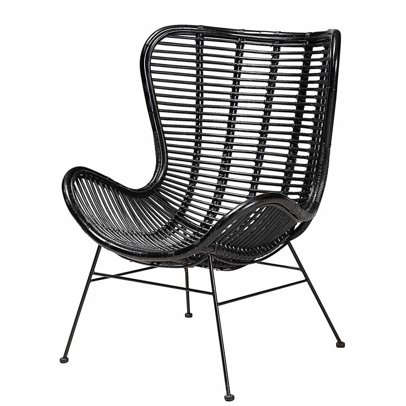 Fauteuil bohémien moderne, Noir