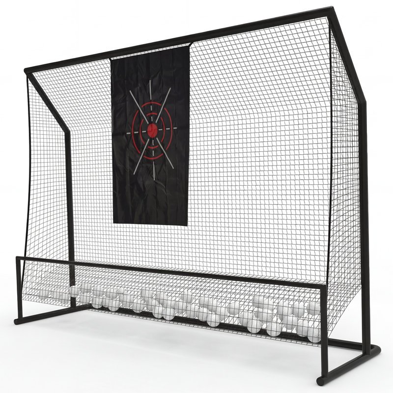 Filet de pratique de golf 10 x 7,5 pi pour intérieur et extérieur - filet de frappe avec chiffon, collection de balles et sac de transport pour la cour arrière