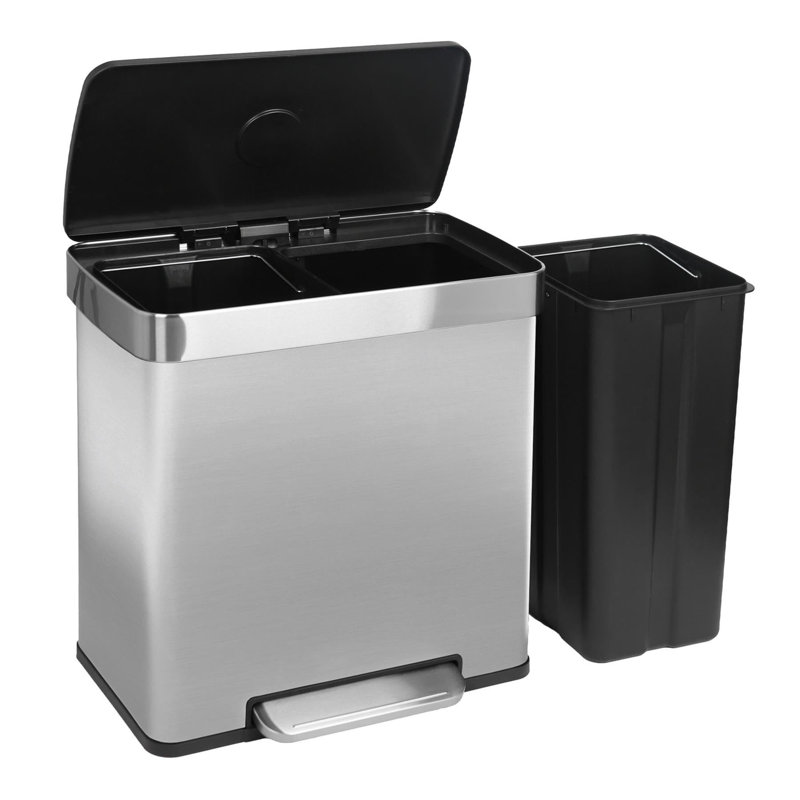 Stainless Steel Step On Waste Bin - 30L, Silver