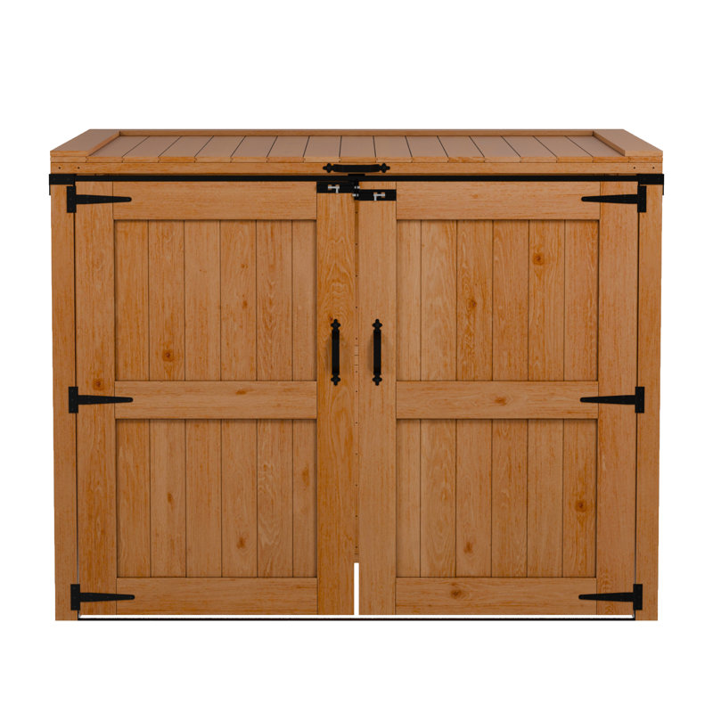 HEAVY DUITY horizontal cedar waste garbage can, H 53 po x l 64 po x P 38 po