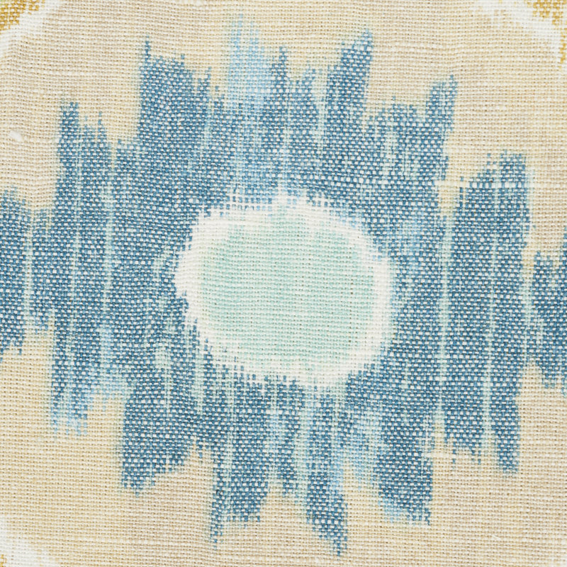 Tissu ikat élisia, Ciel / ocre