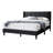 Modern Bedroom Queen Bed, Charcoal Color, Linen Upholstered Headboard Bedframe Contemporary Brushed Linen, Elegant Design