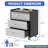 3 Drawer Metal Wheeled Storage Cabinet - Heavy-Duty For Garage, Office, Home. Black/Gray. 30.28"W X 16.28"D 35.19"H. Robust Construction Material. 360 Rotating Wheels. Generous Capacity.-185782296