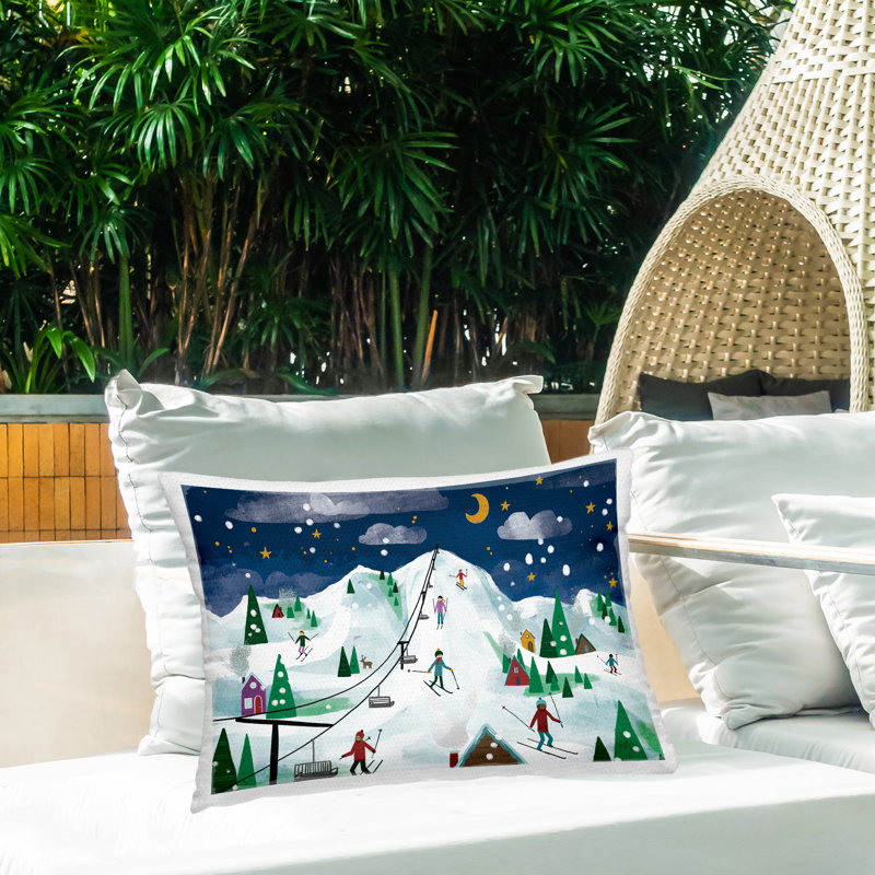 Coussin d'extérieur à imprimé de nuit, par Loni Harris