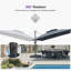 Parasol de patio extérieur en porte-à-faux carré 12 pi, gris brume-123038243