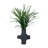 34" Real Touch Artificial Onion Grass In A Black Modern Planter - Perfect Décor For Any Modern Home