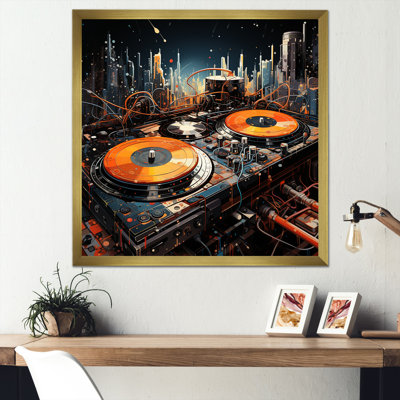 Plateaux vinyle multicolores Melody I - Art mural