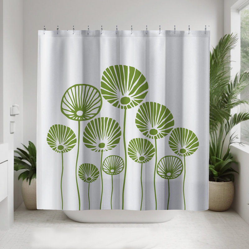 Coco Shower Curtain, Chartreuse