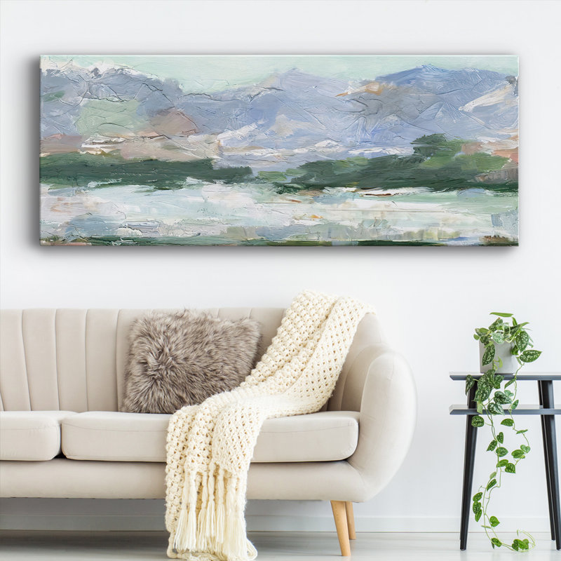 «Pastel Mountain View Ii», reproduction sur toile, H 24 po x l 60 po x P 1,5 po