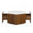 Plateau blanc / base noyer