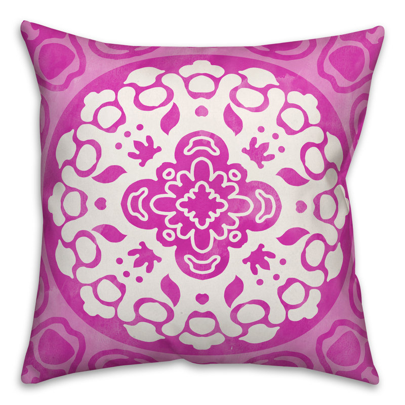 Outdoor Square Pillow Cover & Insert, Pink